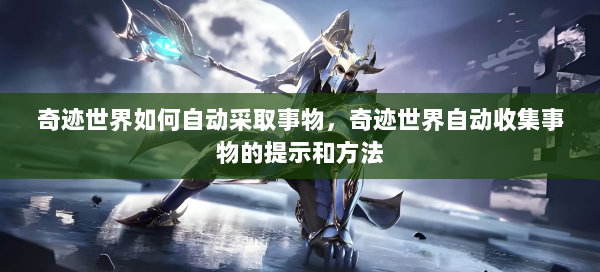 奇迹世界如何自动采取事物，奇迹世界自动收集事物的提示和方法