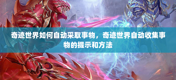 奇迹世界如何自动采取事物，奇迹世界自动收集事物的提示和方法